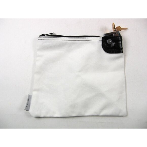 Medication Bag Heavy Canvas Standard Keyed Lock Storage Case White - Picture 2 of 6